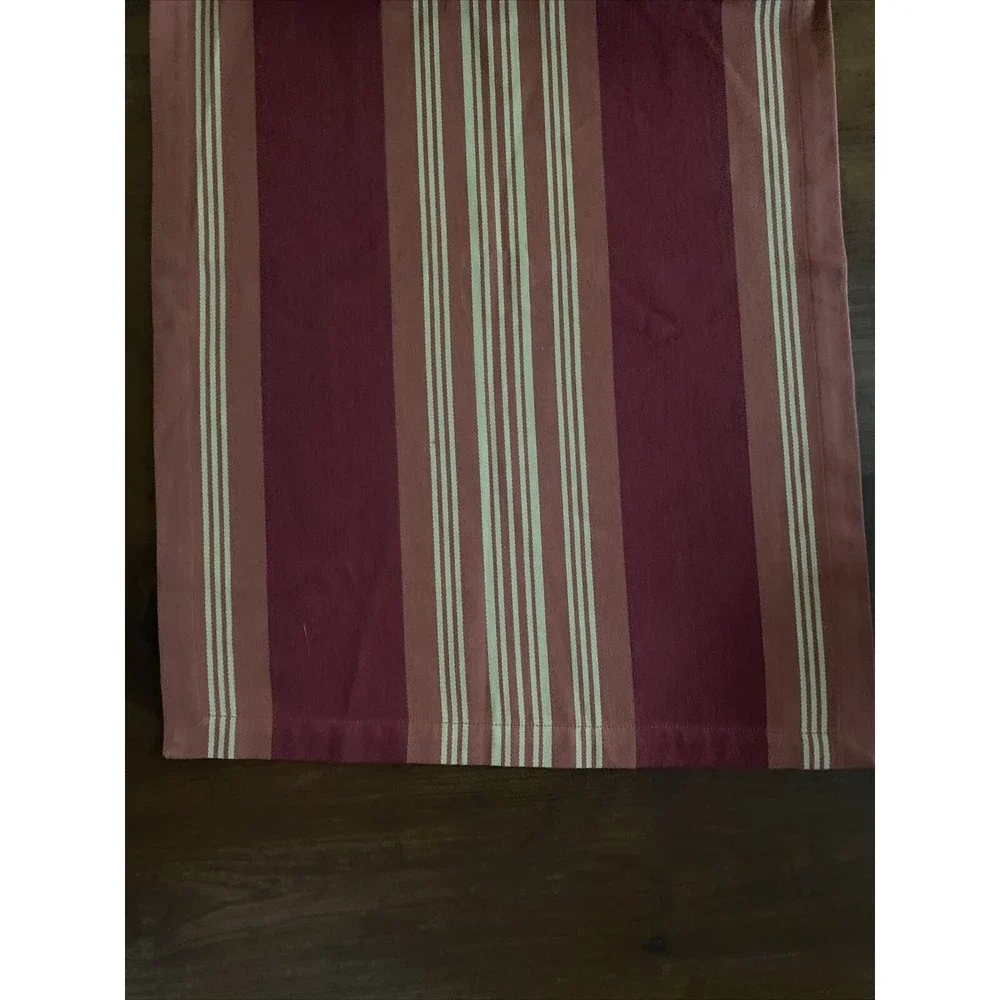 Pottery Barn Red stripe Table Runner extra long NWOT 18x108